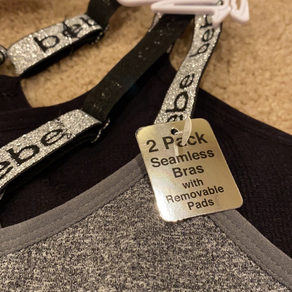bebe Racer Back Sports Bra Set NWT - Picture 7 of 8